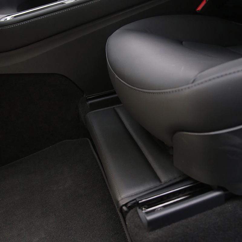 Beifahrersitz-Aufbewahrungsbox aus veganem Leder für Tesla Model Y  2021-2023