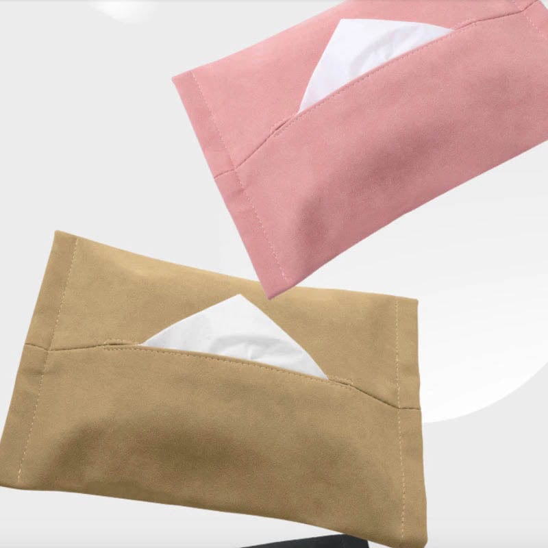 Universal Suede Tissue Box Holder and Dispenser - PimpMyEV