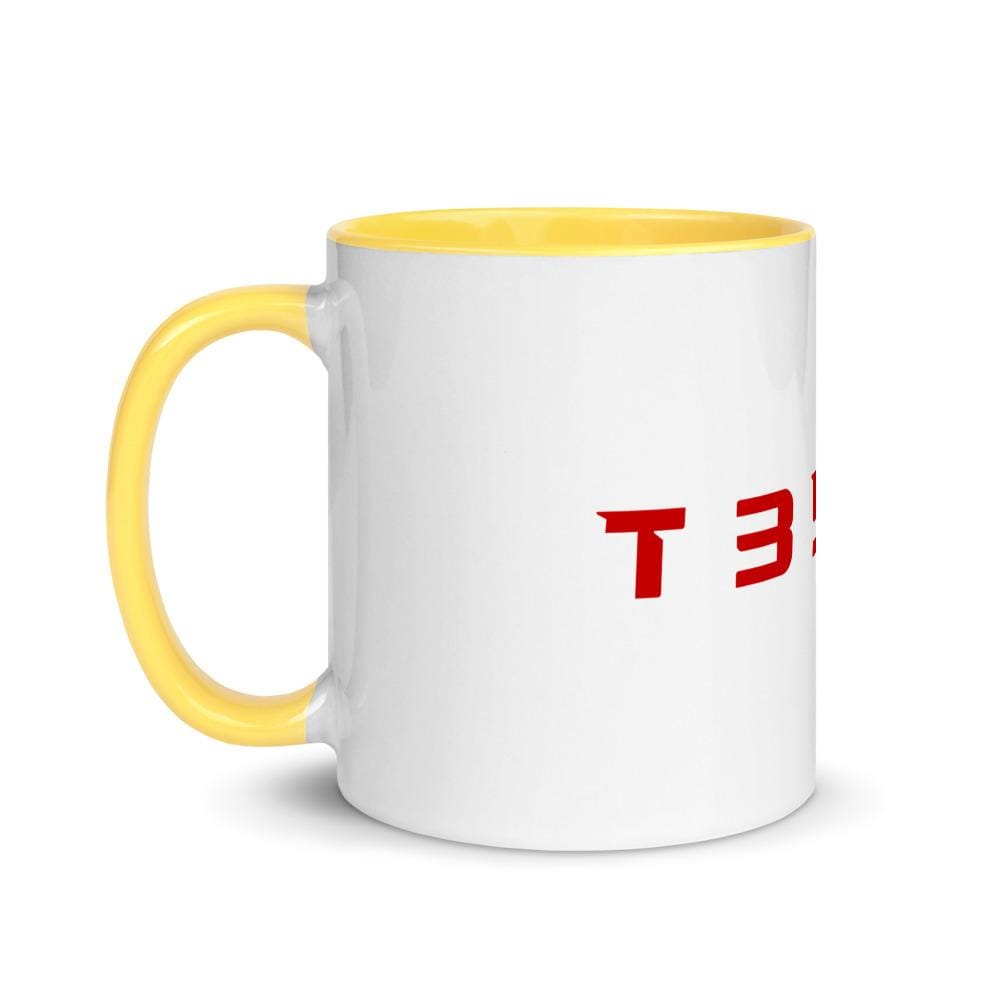 Tesla T35L4 White Ceramic Mug With Colors Inside - PimpMyEV