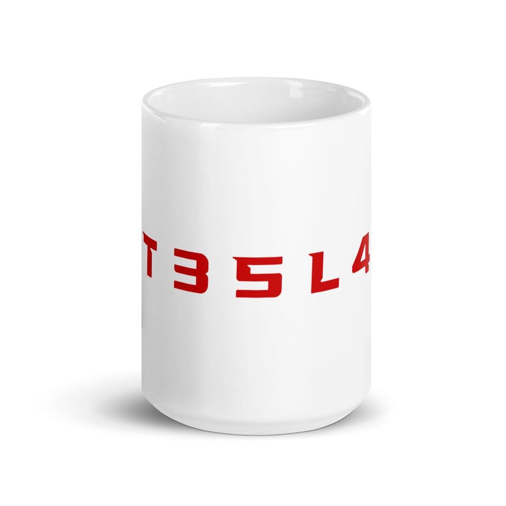 Tesla T35L4 White glossy mug - PimpMyEV